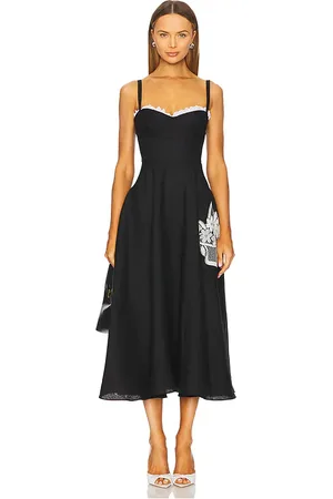 Alejandra Alonso Rojas Vestido largo con corpiño en color talla 4 en - Black. Talla 4 (también en 6, 8).