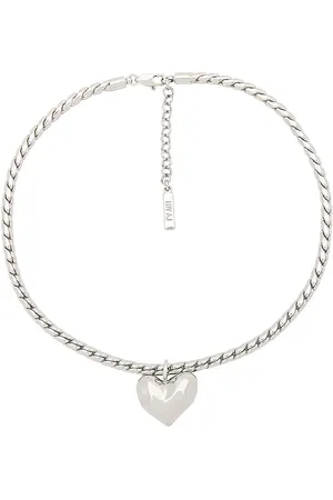 Luv AJ Collar vistoso the molten heart en color metálico talla all en - Metallic Silver. Talla all.