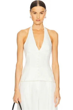 FAITHFULL THE BRAND Top sin mangas marie en color ivory talla L en - Ivory. Talla L (también en M, S, XS).