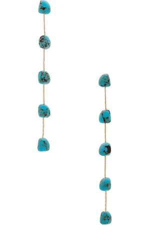 Ettika Pendientes dripping linear en color azul cerceta talla all en - Teal. Talla all.