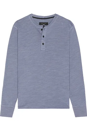 RAG&BONE Classic flame henley en color gris talla L en - Grey. Talla L (también en M).