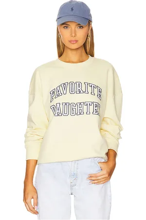 Favorite Daughter Sudadera gráfica en color amarillo limon talla L en - Lemon. Talla L (también en M, S, XL, XS).