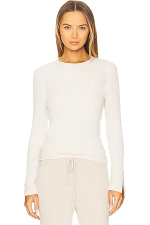 Barefoot Dreams Top manga larga cozychic ulra light en color ivory talla L en - Ivory. Talla L (también en M, S, XL, XS).