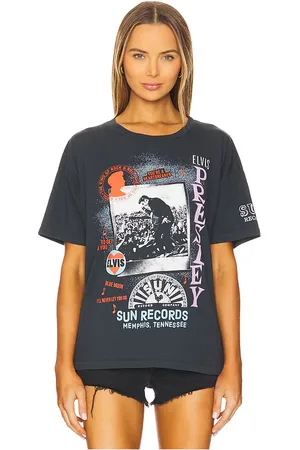 DAYDREAMER Camiseta sun records x elvis polaroid collage en color negro talla L en - Black. Talla L (también en M, S, XL, XS)