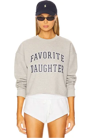 Favorite Daughter Sudadera deportiva recortada en color gris claro talla L en - Light Grey. Talla L (tambié