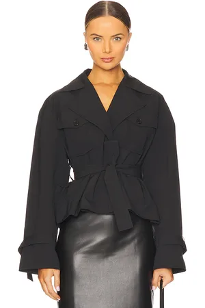 LaMarque Trench coat corto quinn en color talla XL en - Black. Talla XL (también en XS).