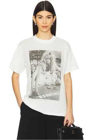 ANINE BING Camiseta gráfica lili en color blanco talla L en - White. Talla L (también en M, S, XS).