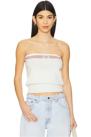 FAITHFULL THE BRAND Top sin tirantes arlette en color ivory talla L en - Ivory. Talla L (también en M, S, XL, X