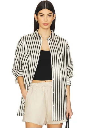 ANINE BING Camisa plaza en color blanco talla L en - White. Talla L (también en M, S).