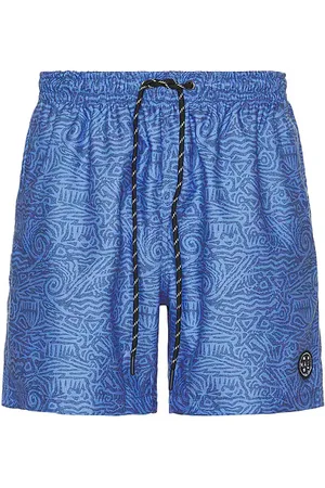 Maui and Sons Tribal pool short en color azul talla L en - Blue. Talla L (también en M, S, XL/1X).