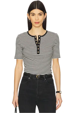 ANINE BING Camiseta alessia en color negro, blanco talla L en - Black,White. Talla L (también en M, S, XS).