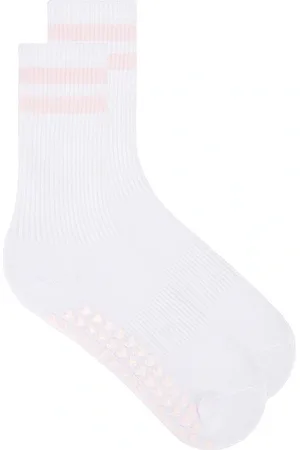 WellBeing + BeingWell Calcetin striped tube en color blanco talla all en - White. Talla all.