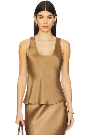 ANINE BING Lea top en color brown,rust talla L en - Brown,Rust. Talla L (también en M, S, XS).