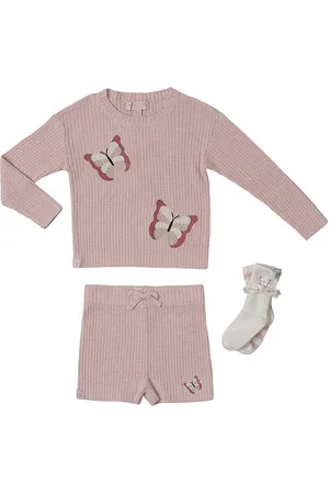 Barefoot Dreams Conjunto de mariposas butterfly en color rose talla 2/3T en - Rose. Talla 2/3T (también en 4/5T).