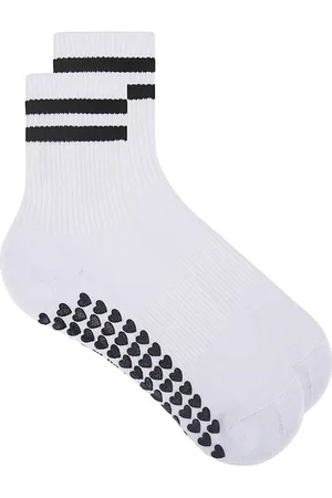 WellBeing + BeingWell Calcetin striped half crew en color blanco talla all en - White. Talla all.