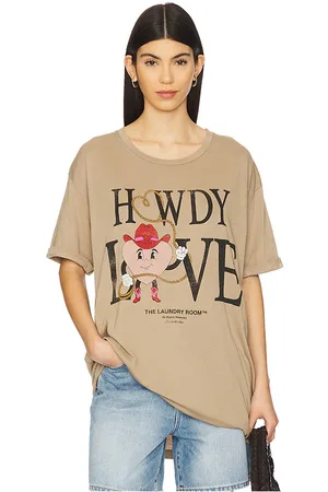 The Laundry Room Camiseta tamaño grande howdy love en color bronce talla L en - Tan. Talla L (también en M, S, XL, XS).