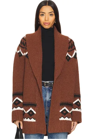 House of Harlow Cárdigan denisia fairisle en color marrón talla L en - Brown. Talla L (también en M).