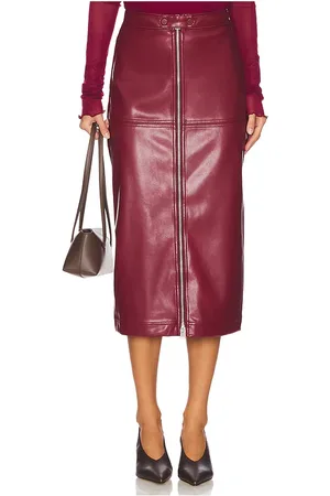 Simkhai Falda midi bianca en color burgundy talla L en - Burgundy. Talla L (también en M, S).