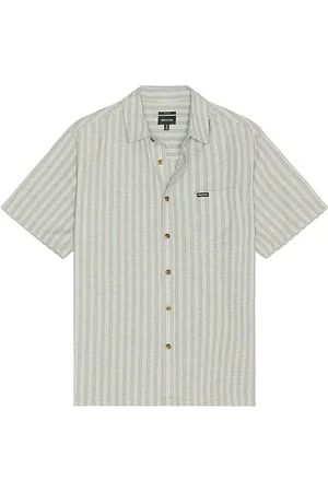 Brixton Camisa oxford cru en color azul talla L en - Blue. Talla L (también en M, S, XL/1X).