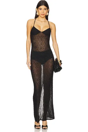 Michael Costello Vestido amelie en color talla L en - Black. Talla L (también en M, S, XL, XS, XXS).