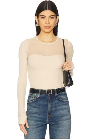 Michael Lauren Oslo long sleeve top en color nude,neutral talla L en - Nude,Neutral. Talla L (también en M, S, XL, XS).