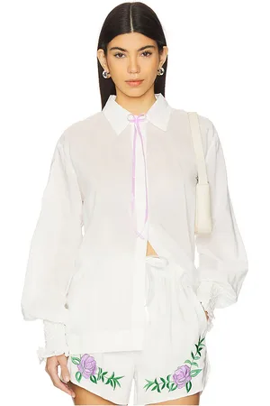 SWF Ribbon boland shirt en color blanco talla M en - White. Talla M (también en S, XS).