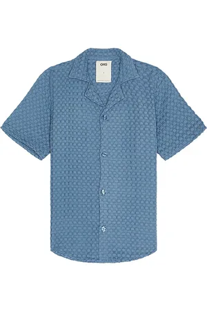 Oas Camisa coronet en color talla L en - Blue. Talla L (también en M, S, XL/1X).