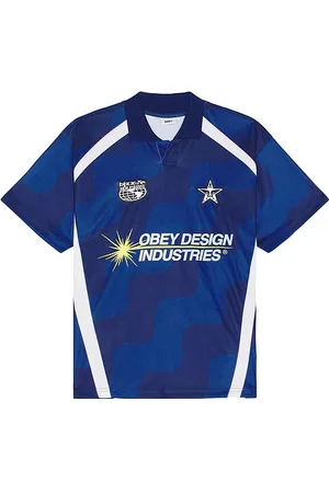 Obey Camiseta de fútbol en color azul talla L en - Blue. Talla L (también en M, S).