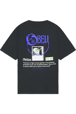 Obey Camiseta relax en color negro talla L en - Black. Talla L (también en M, S, XL/1X).