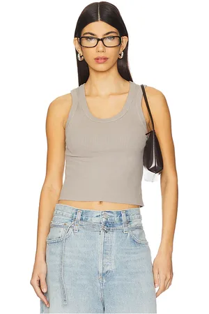 AGOLDE Camiseta tirantes shrunken poppy en color gris talla L en - Grey. Talla L (también en M, S, XL, XS).