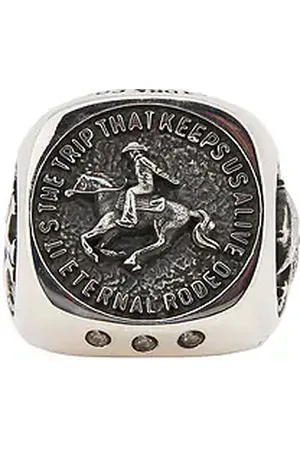 Maple Anillo tipo sello cowboy en color plateado metálico talla 11 en - Metallic Silver. Talla 11 (también en 9).