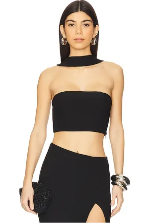 Michael Costello X revolve aliz top en color talla L en - Black. Talla L (también en M, S, XL, XS, XXS).