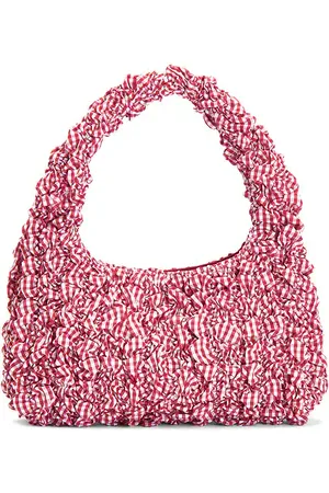 Loeffler Randall Mini bolso hobo fruncido con rayas azules syd en color rojo talla all en - Red. Talla all.