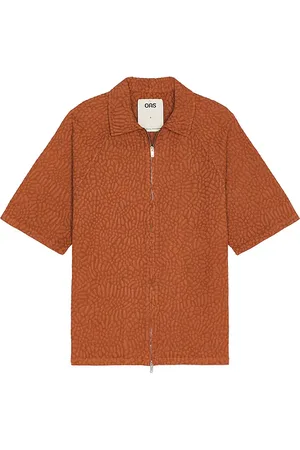Oas Camisa con cremallera completa turleo zack en color ladrillo talla L en - Brick. Talla L (también en S).