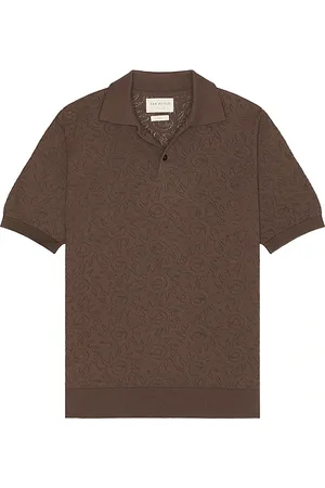 Far Afield Belser knitted polo en color marrón talla L en - Brown. Talla L (también en M, S, XL/1X).