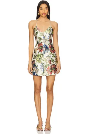 ALICE+OLIVIA Minivestido tayla en color green, ivory talla 0 en - Green, Ivory. Talla 0 (también en 10, 4).