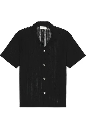 DUNST Camisa manga corta crochet en color negro talla L en - Black. Talla L (también en XL/1X).