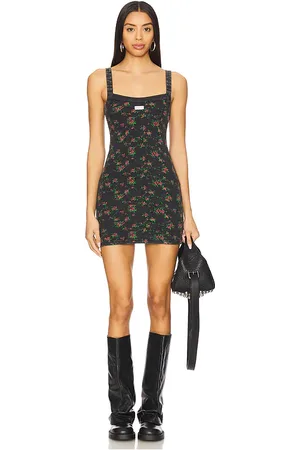 Alexander Wang Vestido camisola waffle en color negro talla M en - Black. Talla M (también en S, XS).