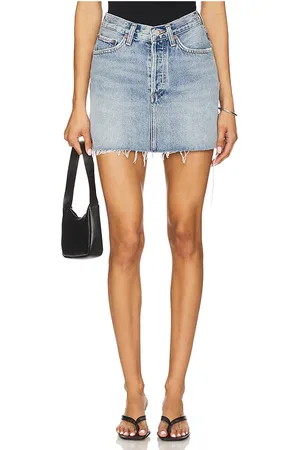AGOLDE V-waist mini en color azul talla 23 en - Blue. Talla 23 (también en 24, 25, 26, 28, 29, 30, 31, 33, 34).