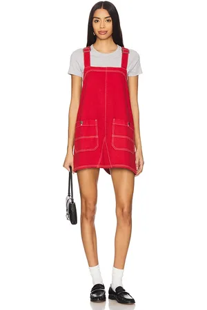 Free People Minivestido we the free overall smock en color rojo talla L en - Red. Talla L (también en M, S, XL, XS).