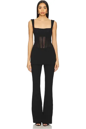 Misha Ines jumpsuit en color talla L en - Black. Talla L (también en M, S).
