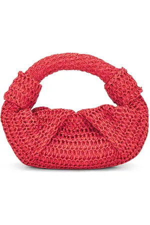 SIMON MILLER Bolso lopsy en raffia en color rojo talla all en - Red. Talla all.