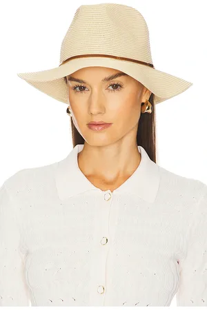 Brixton Wesley straw packable fedora en color beige talla L en - Beige. Talla L (también en M, S, XL, XS).