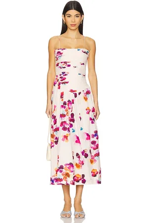 AMUR Vestido midi michele en color crema talla 00 en - Cream. Talla 00 (también en 10, 12, 4, 6).