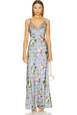 Camilla Vestido maxi en color azul talla L en - Blue. Talla L (también en M, S).