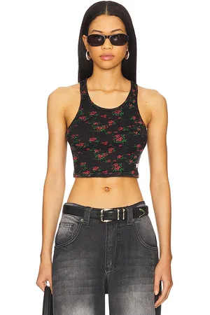 Alexander Wang Tanque de carreras clásico recortado bodywear en color negro talla L en - Black. Talla L (también en