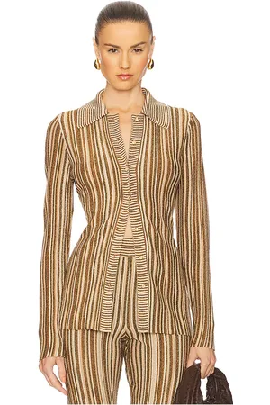 VERONICA BEARD Cárdigan landon en color metallic neutral,brown talla M en - Metallic Neutral,Brown. Talla M (también en S