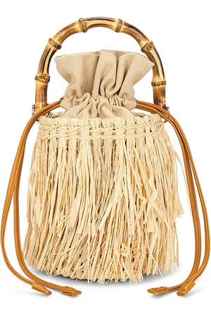 SIMON MILLER Bolso con flecos en color tiki en color beige talla all en - Beige. Talla all.