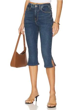GOOD AMERICAN Pantalones capri en color azul talla 0 en - Blue. Talla 0 (también en 00, 10, 12, 16, 18, 2, 22, 24, 4, 6, 8).