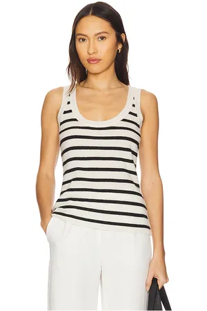 VERONICA BEARD Camiseta tirantes cachemira birke en color blanco talla L en - White. Talla L (también en S, XL, X